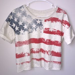 American flag shirt (light gray)